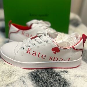 Kate Spade White and Red Women's Sneakers